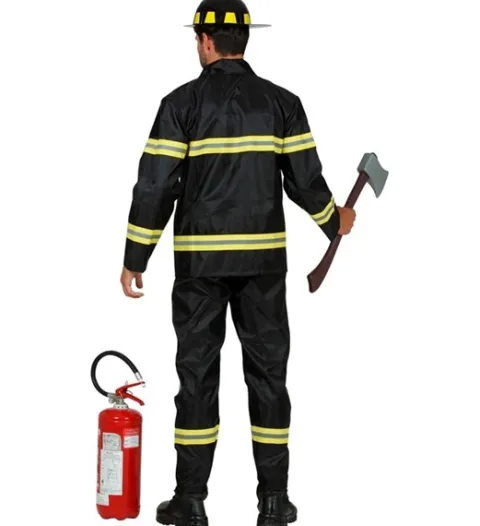 Brandmand Kostume til mænd - Sort