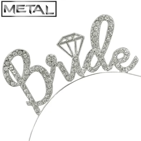 Bride hårbøjle i metal med simili