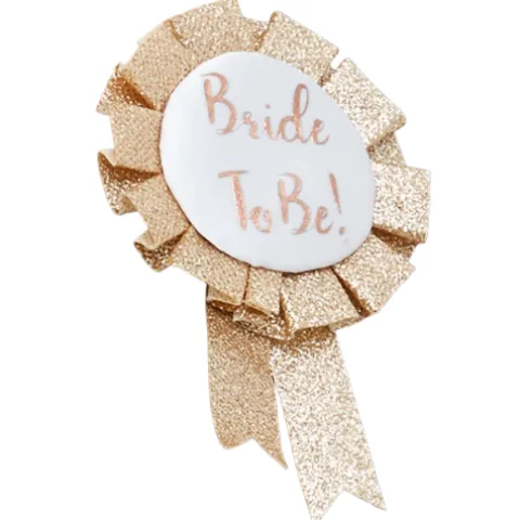 Bride to Be Bagde i guld
