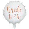 Bride to be folieballon i hvid