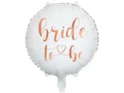 Bride to be folieballon i hvid