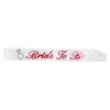 Bride to be Sash hvid med pink tekst