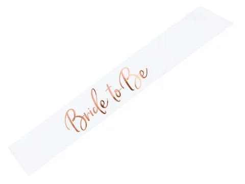 Bride to be skærf i hvid-Rosegold