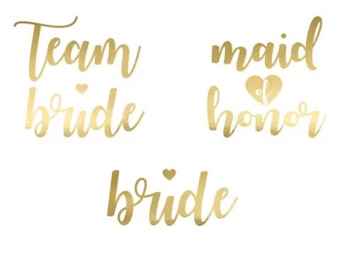 Bride to be Tattoo i guld
