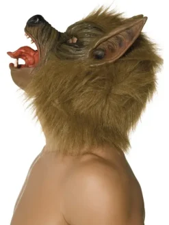 Brun Ulvemaske i latex