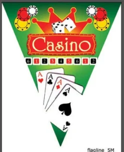 Casino Flagbanner, 5meter