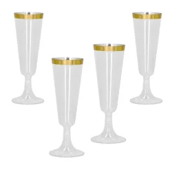 Champagneglas sæt 4 stk - guld
