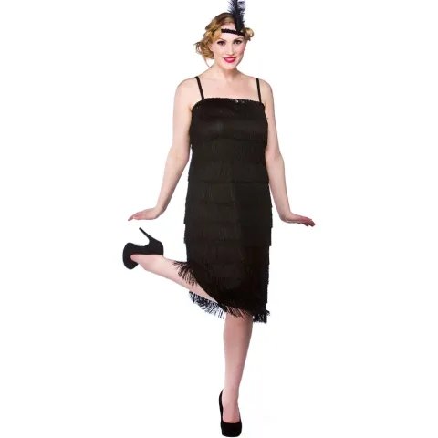 Charleston Flapper kjole JAZZY SORT