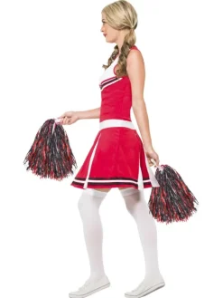 Cheerleader CHS rød med pompom