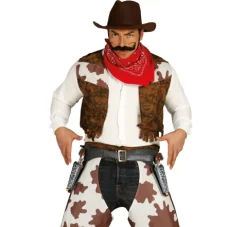 Cowboy bælte i sort med 2 pistoler