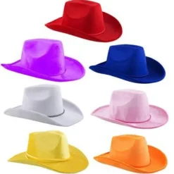 Cowboyhat i GUL velour