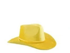 Cowboyhat i GUL velour