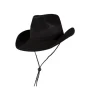Cowboyhat i sort ruskind