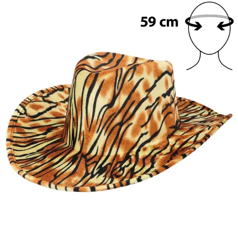 Cowboyhat med tigerprint