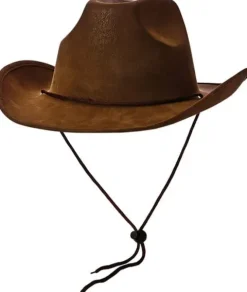 Cowboyhat Western i brun ruskind