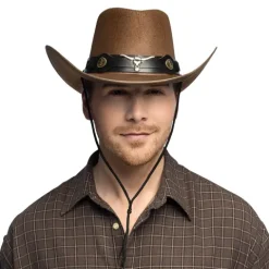 Cowboy hat Wyatt brun