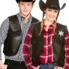Cowboy vest i Sort