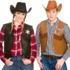 Cowboy vest Lysebrun