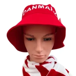 Danmark bøllehat i rød