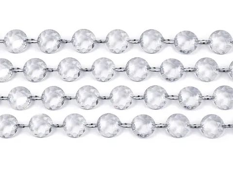 Diamant guirlande med klare plastdiamanter