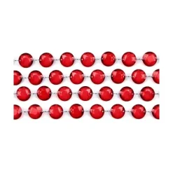 Diamant guirlande med røde plastdiamanter