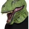Dinosaur maske latex GRØN