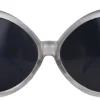 Disco brille i grå med sølvnot
