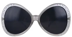 Disco brille i grå med sølvnot