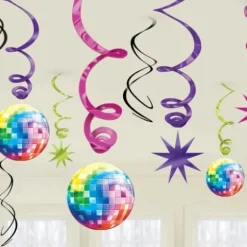 Disco kugle swirls, 12 stk