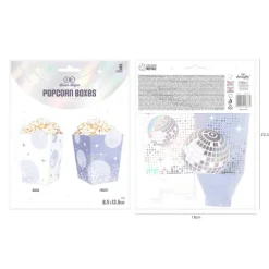 Disco popcorn bægre - Sølvkugle