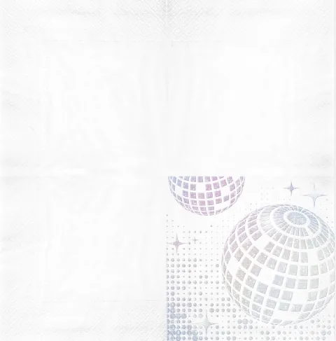 Disco servietter - Sølvkugle