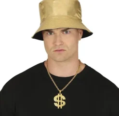 Dollar halskæde guld-metal