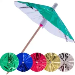 Drinks paraplyer METALLIC 15 stk.