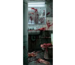 Dør og Vægdekoration - Bloody Bathroom