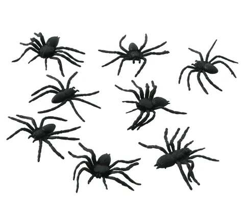 Edderkopper sorte 6 cm, 8 stk.