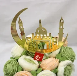 Eid Kage topper i guldplast