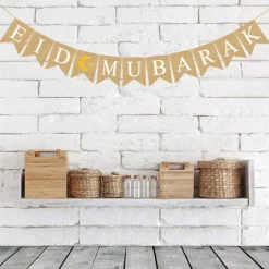 Eid Mubarak hør banner med måne