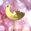 Eid Mubarak Kage topper i guldplast