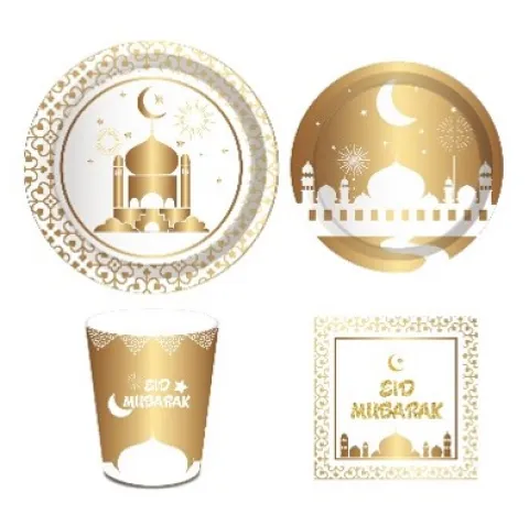 Eid Mubarak sæt i hvid