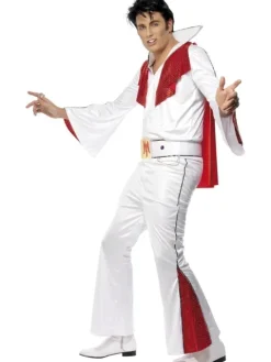 Elvis kostume i rød og hvid