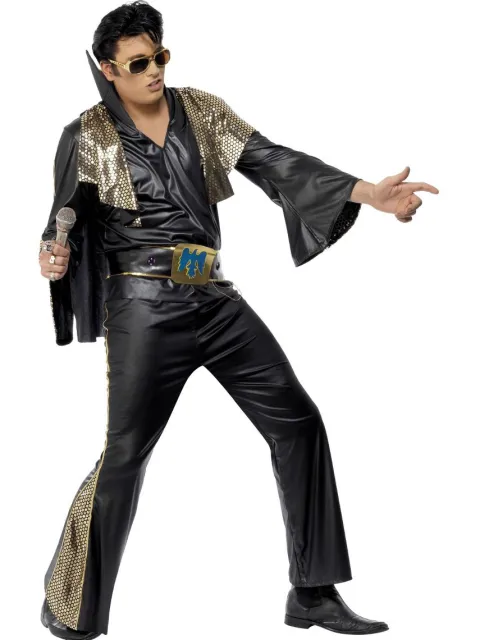 Elvis Kostume i sort - official