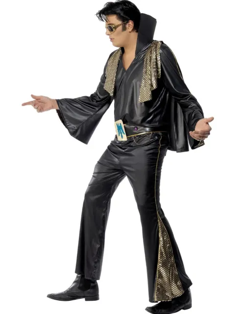 Elvis Kostume i sort - official