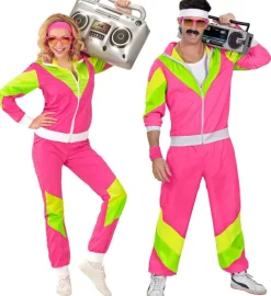 80'er Joggingdragt NEON Pink