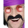 70er skæg Moustache i Sort