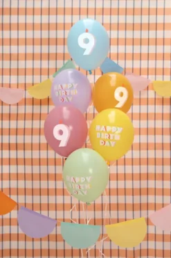 Fødselsdagsballoner i pastel - 9
