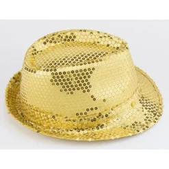 Fedora hat - Guld pailletter