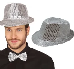 Fedora hat m. Sølvpalietter