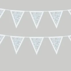 Flagbanner i hvid til Bryllup