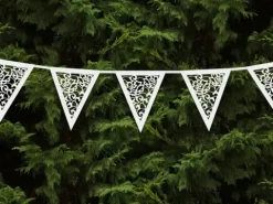 Flagbanner i hvid til Bryllup