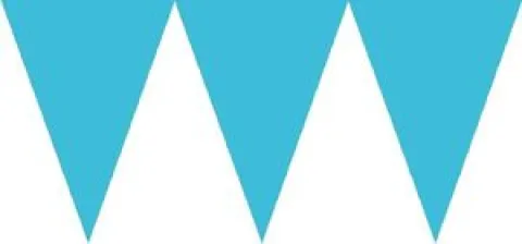 Flagbanner i Lyseblå karton